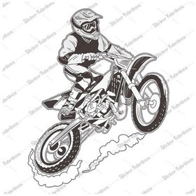 Resim Cross Motosiklet Sticlker 00375 