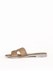 Resim Bueno Shoes Bej Deri Kadın Düz Terlik 01wq2015 