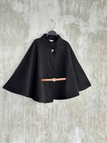 Resim Hatun Atila Kaşe Pelerin Panço Siyah - 8720 - Siyah / XL 