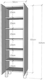 Resim Modern 6 Raf'lı Mutfak & Banyo Çok Amaçlı Kullanılabilen Kapaklı Dolap 