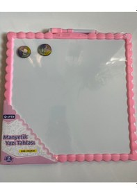 Resim Manyetik Yazı Tahtası Çift Taraflı 29 Cm X 29 Cm Pembe 