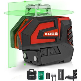 Resim KOBB KBL32G Profesyonel Li-ion Yatay 360° ve Dikey Otomatik Hizalamalı Yeşil Nokta Şakül ve Yeşil Çapraz Çizgi Lazer 