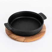 Resim Lava Güveç Siyah Mat Ahşap Stand 14 Cm 
