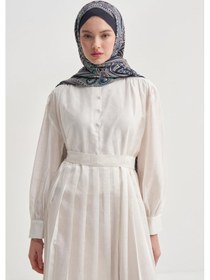 Resim Carell Sienna Lacivert Nilla Pamuklu Şal Çok Renkli 