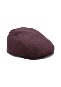 Resim Külah Erkek Şapka Keten Kasket - Bordo - Standart Bordo 