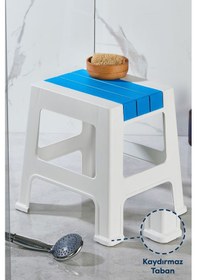 Resim Vienev Plastik Küçük Tabure Mavi Mavi 