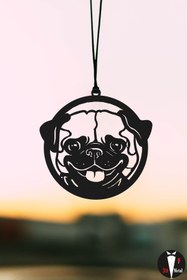 Resim Oyunzu Araba Süsü Metal Tatlı Bulldog Dikiz Aynası Süsü Hediyelik 