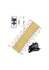 Resim 20 Adet 24 Volt 2 Watt 3000k Günışığı Cob Led Modül 12a Tek Renk Rf Dimmer 2a Priz Tipi Adaptör Set 