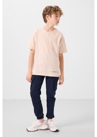 Resim Tommy Life Lacivert Standart Fit Dokuma Hafif Esnek Chino Erkek Çocuk Pantolon - 11271 Lacivert 