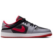 Resim Nike Air Jordan 1 Low Flyase Mens Leather Sneaker Hakiki Deri Erkek Günlük Spor Ayakkabı Antrasit 