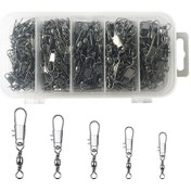 Resim Valkyrie 200 Adet Kutulu Fırdöndü Seti Paslanmaz Klipsli Kilitli 5 Farklı Boy Gümüş Renk 