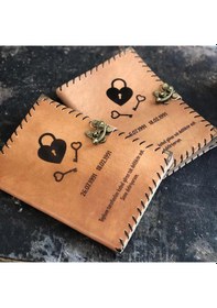 Resim Çiftlere Özel 2'Li Deri Defter 