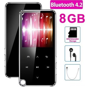 Resim Wezone Bluetooth 4.2 Mp3 Çalar, 16gb/8gb Taşınabilir Hifi Ses, 1.8" Ekran, Radyo, Ses Kayıt, E-kitap, 128gb Tf Kart Desteği, Siyah Kulaklık Dahil 