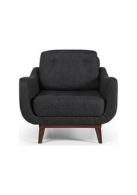 Resim Nelson Keten Berjer Antrasit Koyu Gri 