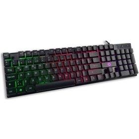 Resim Dexim DKA004 KBL322 Usb Kablolu RGB Led Işıklı Oyuncu Q Klavye 