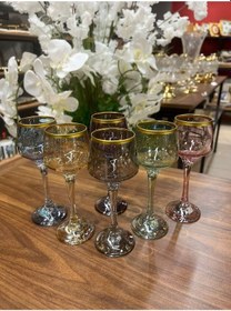 Resim Paşabahçe Lal-506 6 Lı Kahve Yanı Su Bardağı Renkli Lüsterli Renkli 