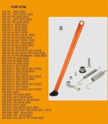 Resim Dashanshop Ktm Xc Xcw Xcf Xcfw Exc Excf Te Fe Tx Fx Fs İçin Turuncu Alüminyum Moto Yan Sehpası Yay Kiti 