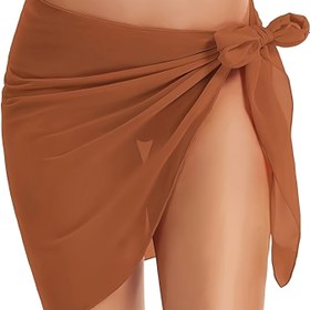 Resim Kadınlar için File Plaj Bikini Sarma Etekli Mayo 