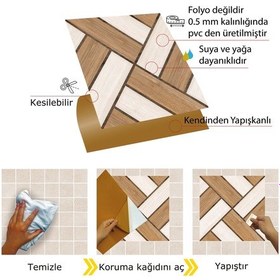 Resim Tink Kendinden Yapışkanlı Ahşap 013 Desenli Pvc Karo 30x30 Cm 