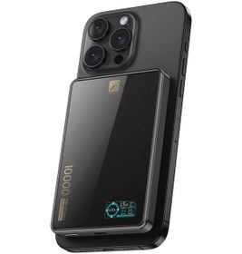 Resim Büro Ev Ofis Cihazları İçin Siyah 3w-20w 5.000mah Göstergeli Typec Kablosuz Pd Şarjlı Powerbank 