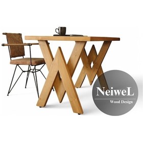 Resim Neiwel Asur Doğal Ahşap Çalışma Ve Ofis Masası-70cm-160cm Açık Ceviz 