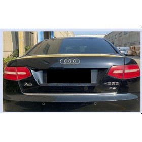 Resim Audi A6 C6 İnce Spoyler 2005 2011 Parlak Siyah İthal Plastik 