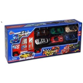 Resim Oyuncak Kutulu 6 Araç Taşıyan Tır 