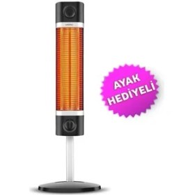 Resim Veito CH 1800 XE 1800 Watt Karbon Infrared Isıtıcı + Ayak Hediyeli CH-1800XE 