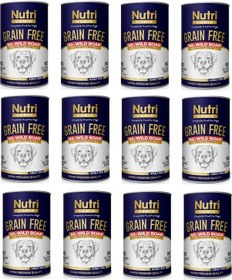 Resim Nutri Canin Yaban Domuzlu Tahılsız Konserve Yetişkin Köpek Maması 12 x 400 G 