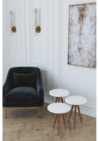 Resim Cafe Zigon Sehpa Beyaz 