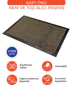 Resim Zemincim Faro Kahverengi Kapı Önü Nem Ve Toz Alıcı Paspas 