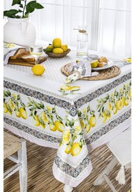 Resim Elart Limonlu Yemek Seti 12 Kişilik Masa Örtüsü Takımı 150x210 Cm Çok Renkli 