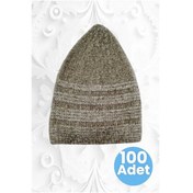 Resim Tezzgelsin 100'lü Kadife Takke Kaliteli Namaz Takkesi Taş Rengi 