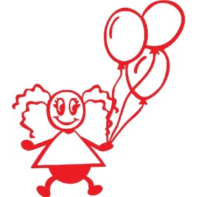 Resim Miyrem Autosticker^#balonlu Çocuk Sticker (Oto-Motor-Laptop-Duvar-Dekor) 30 x 36 cm 