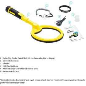 Resim Nokta Dedektör Tambudur Dedektör Pulsedive Scuba Detektörü 60M'YE Kadar Su Geçirmez 20 cm Başık - Siyah 