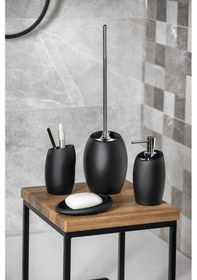 Resim İside Diş Fırçalık, Tezgah Üstü - Mat Siyah 