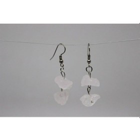 Resim Pembe Kuvars Ham Taş Küpe (Açık Pembe ) (531249375) 