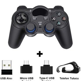 Resim TriLine 2.4 GHz Kablosuz Android Telefon Oyun Kolu Gamepad 