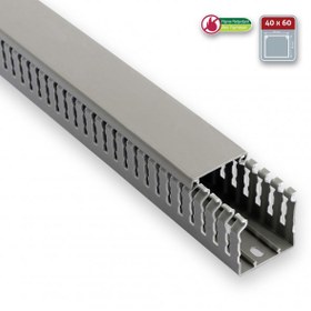 Resim AKİŞ APSG-40060 DELİKLİ PANO TİPİ PVC KABLO KANALI (40x60 MM, GRİ) 