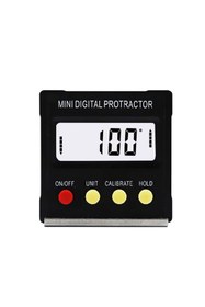 Resim Jewval 360 Derece Mini Dijital Açı Eğim Ölçer Bulucu Iletki Inklinometre Mıknatıslı Eğim Seviye Ölçüm 