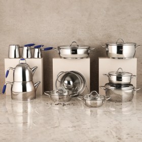 Resim Aryıldız Solo 21 Parça Lacivert Çelik Çeyiz Seti 