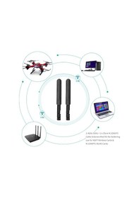 Resim 8dbi Rp Sma Erkek Dişi Anten 2.4ghz 5.8ghz Rf Gsm Wifi Sinyal Kuvvetlendirici Anten Modem Telsiz 