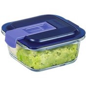 Resim Luminarc Temp Easy Kare Mavi Kapak Saklama Kabı 380 ml 