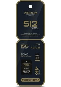Resim Powerway Premium 512 Gb 150mb/s Ultra Hızlı 4k Destekli Sdxc Hafıza Kartı 