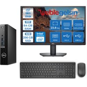 Resim Dell Optiplex 7010MFF Intel Core i5 13500T 64GB 256GB SSD Dell 23.8 Monitör Freedos Mini Masaüstü Bilgisayar OPN013O7010MFF09 