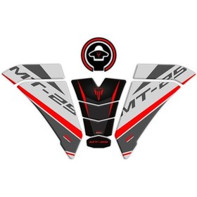 Resim GP Kompozit Yamaha MT-25 2020-2024 Uyumlu Tank Pad Seti Kırmızı 