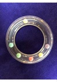 Resim Şeffaf Plastik Bebek Çıngırak 80mm - Bebe Çıngırağı Çok Renkli 