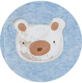Resim Andywawa Erkek Bebek Ayıcık Desenli Mavi Kadife Mont AC22325 