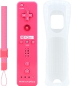 Resim OSTENT Nintendo Wii Konsol Oyunu için Uyumlu Hareket Sensörü Bluetooth Kablosuz Uzaktan Kumanda, Pembe Renk 