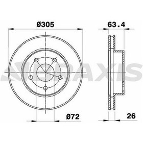 Resim Braxıs Ae0457 On Fren Dıskı Jeep Grand Cherokee Iı 99 05 